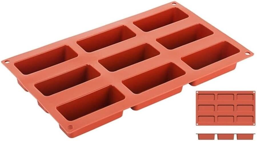 Bakmat siliconen Onderlegger bakplaat Bakken en braden Zuiver silicone 30 x 175 cm Terracotta