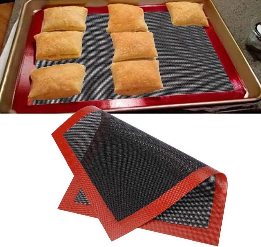 Bakmat Siliconen Rolmat Bakken in Oven Ademend Ontwerp 40 x 29.5 cm Grijs