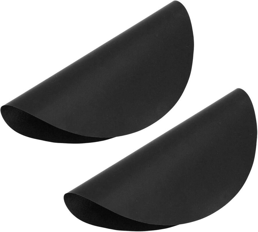 Bakmat Teflon Lakens Oven Liners Bakken en Braden Antiaanbaklaag 24 cm Rond Zwart