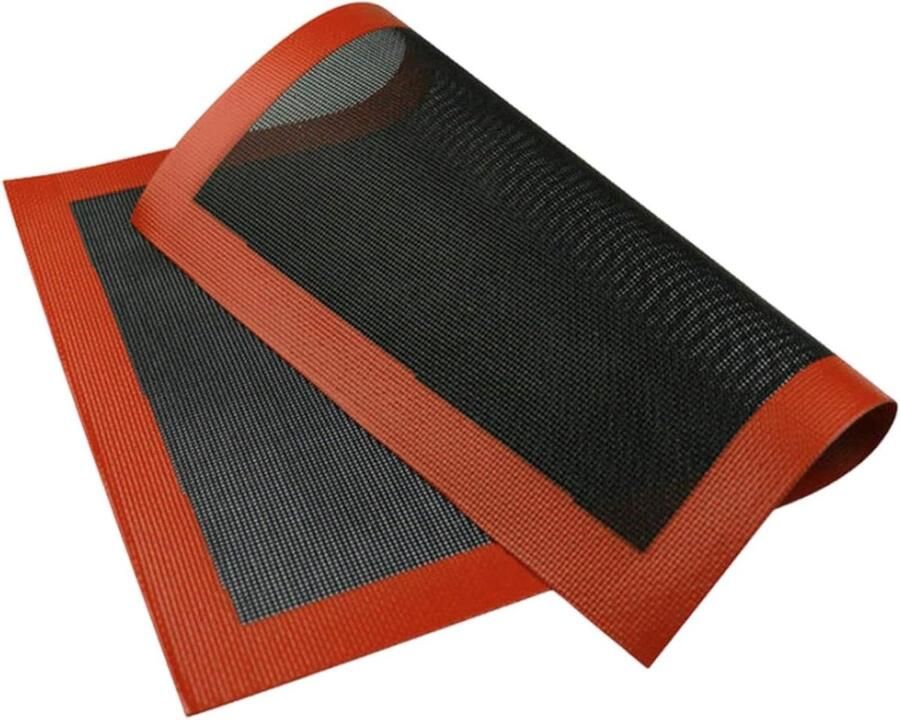 Bakmat van Siliconen Bakplaat Bekleding Bakken van Gebak Honingraat Ontwerp 40 x 30 cm Grijs