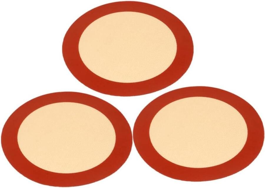 Bakmatten Set Oven Platen Bakken en Braden Herbruikbaar Antiaanbak 20x20cm Grijs