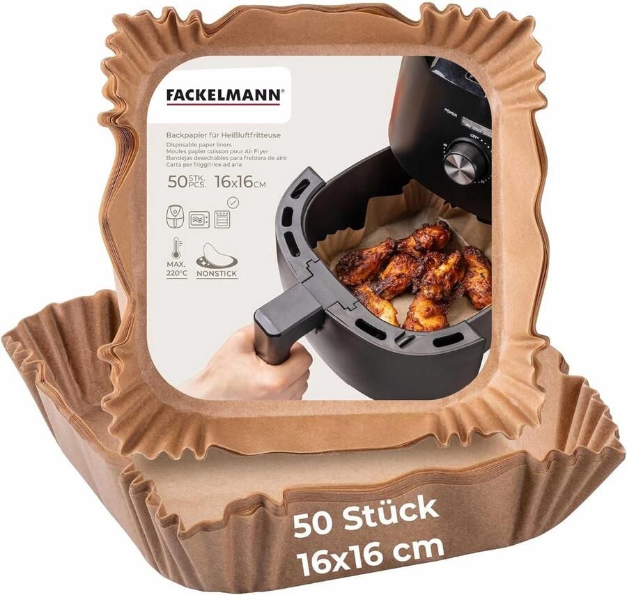 Bakpapier voor friteuse Vierkante vellen Schoon koken Hittebestendig tot 220°C 16 cm 50 stuks
