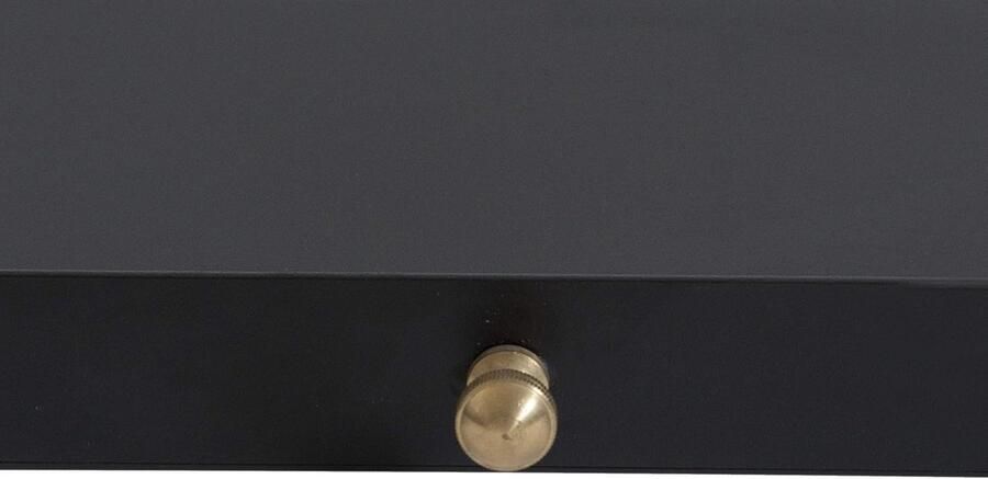 Bakplaat van ijzer Haardplaat Kookoppervlak Vergroten Met messing knop 70 x 35 cm Zwart