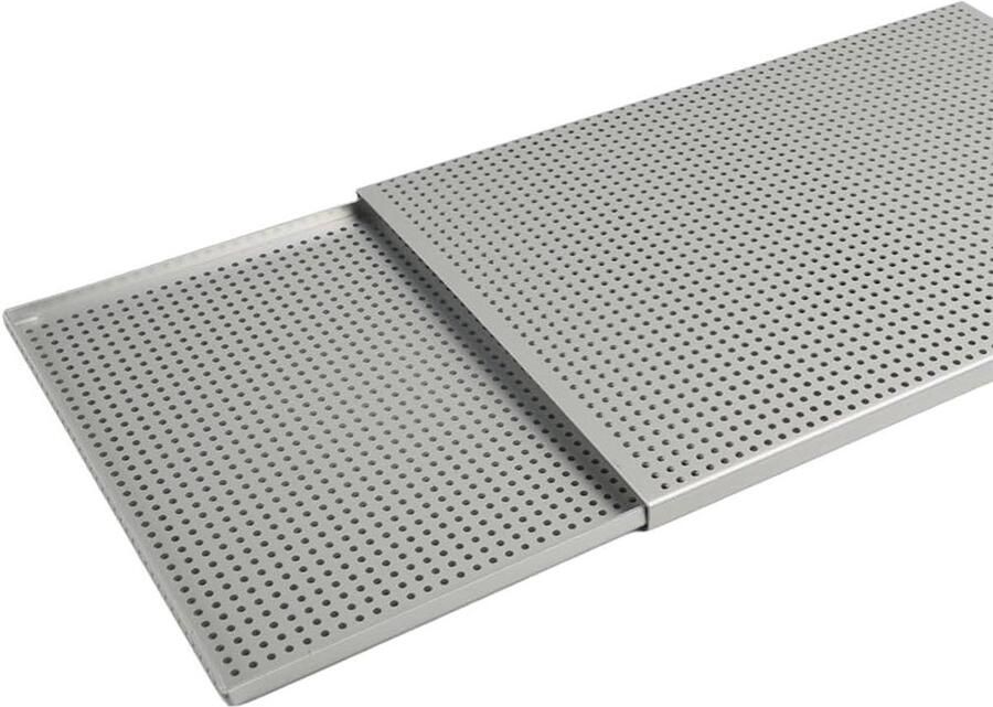 Bakplaat Aluminium Bakblik Ovenschaal Brood Bakken Anti-Expansie Ontwerp 35x25cm Zilver