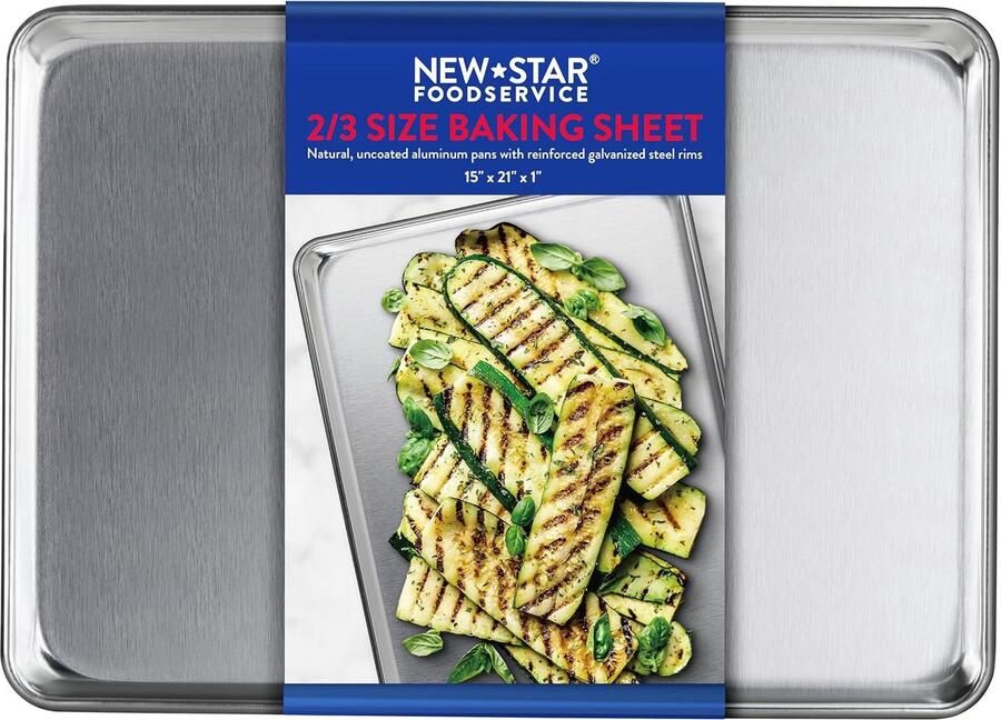 Bakplaat Aluminium Bakvorm Koekjes Bakken Verstevigde Rand 38 x 53 cm Aluminium