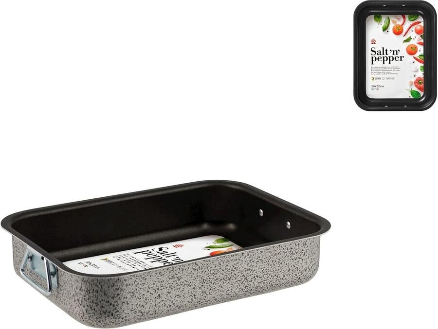 Bakplaat Aluminium Bakvorm Snel Koken Vaatwasmachinebestendig 30 x 22 cm Zwart