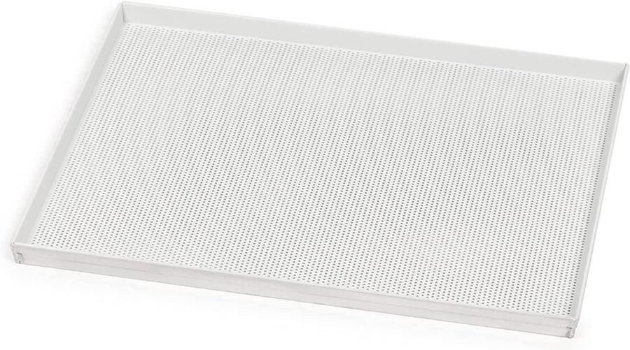 Bakplaat Aluminium Geperforeerd Brood en Pizza Keramische Antiaanbaklaag 40x30 cm Grijs