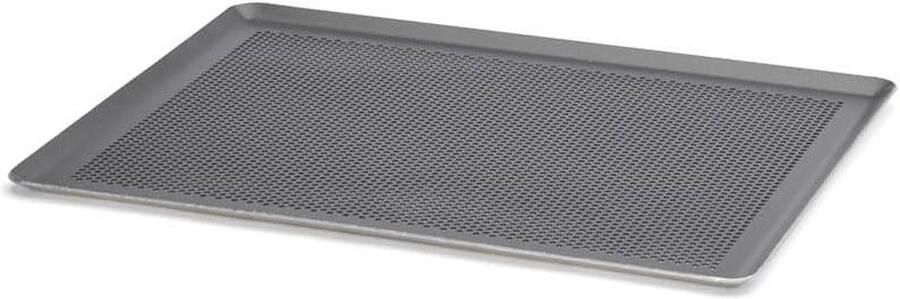 Bakplaat Aluminium Geperforeerde plaat Bakplaat Gelijkmatig Bakken Microperforatie 40 x 30 cm Grijs