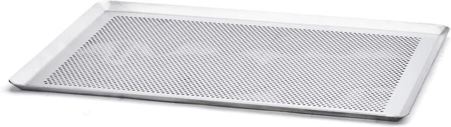 Bakplaat Aluminium Geperforeerde Plaat Ventilatie Bakken Rand Omranding 40x30 cm Zilver
