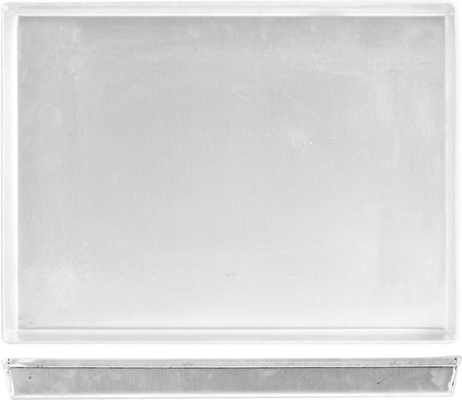 Bakplaat Aluminium Ovenschaal Grote hoeveelheden bakken Uniforme garing 40 x 30 cm Zilver