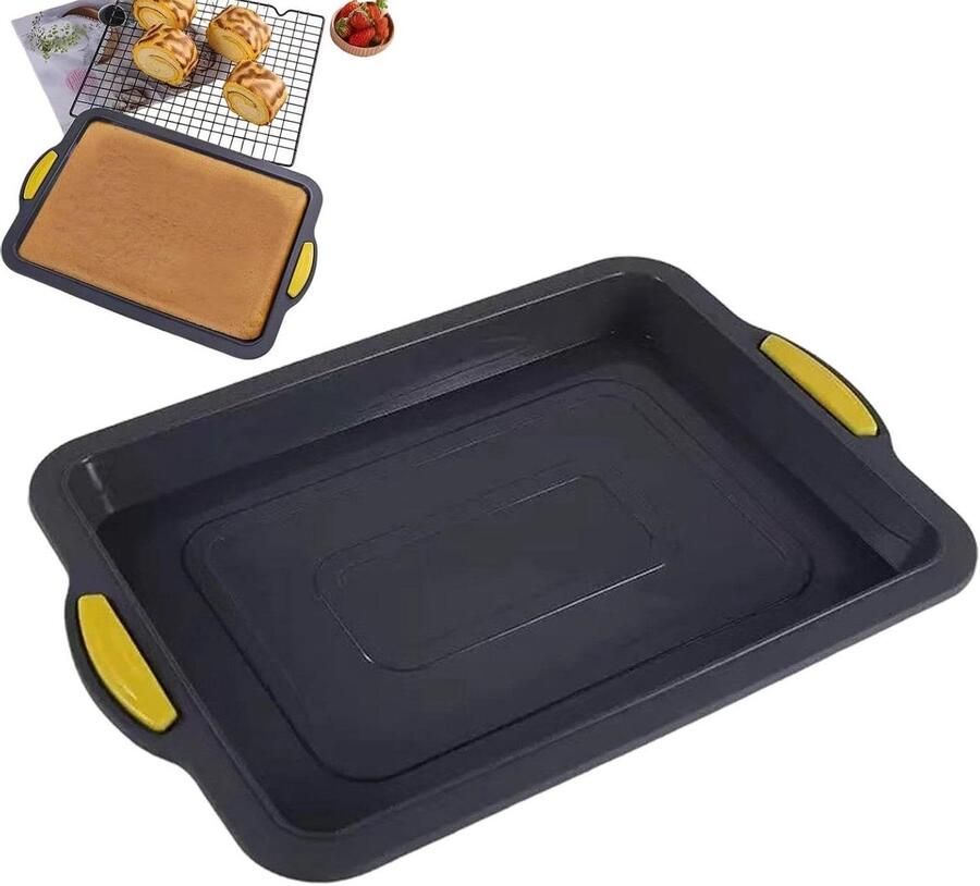 Bakplaat Bakblik Ovenplaat Gebak Bakken Antiaanbaklaag 34x24 cm Grijs