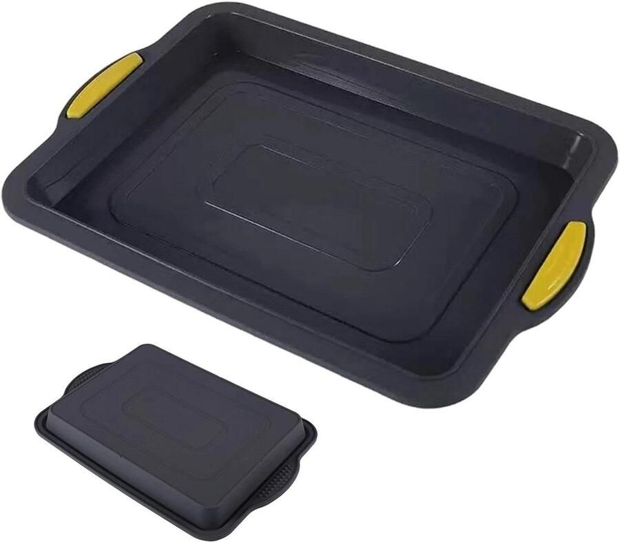 Bakplaat Bakvorm Siliconen Bakken en Roosteren Antiaanbaklaag 34x24cm Grijs