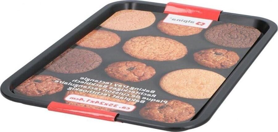 Bakplaat Bakvorm Bakken en braden Koolstofstaal materiaal 35 x 24 cm Zwart