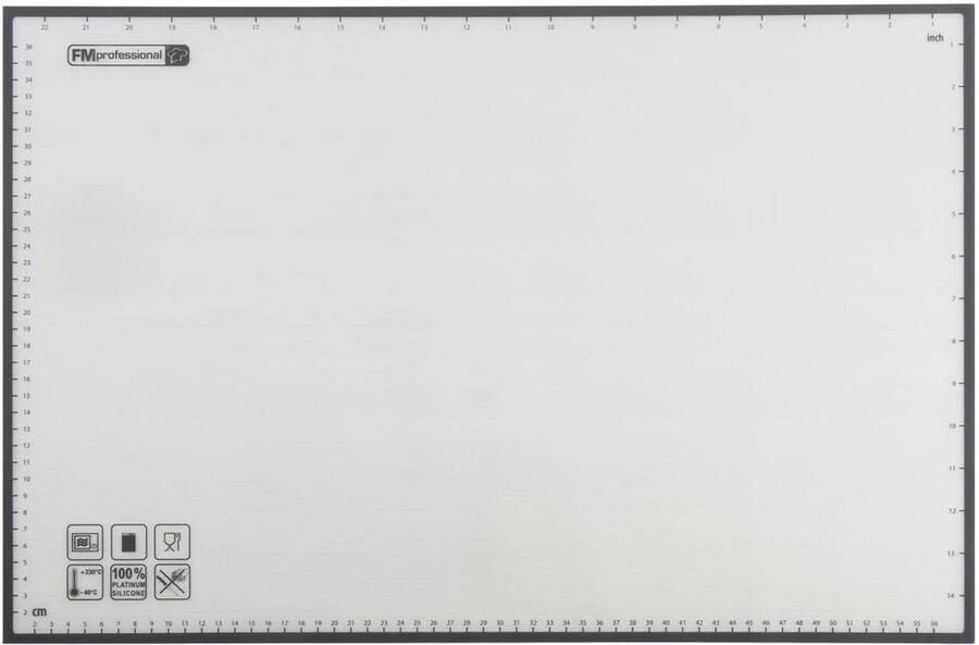 Bakplaat Bakvorm Koekjes bakken Met geïntegreerde liniaal 585 x 385 cm Wit