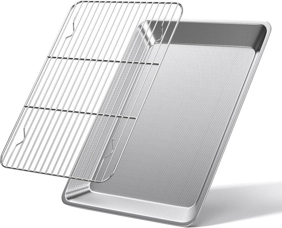 Bakplaat Bakvorm Koekjes bakken Vaatwasmachinebestendig 35 x 27 cm Zilver