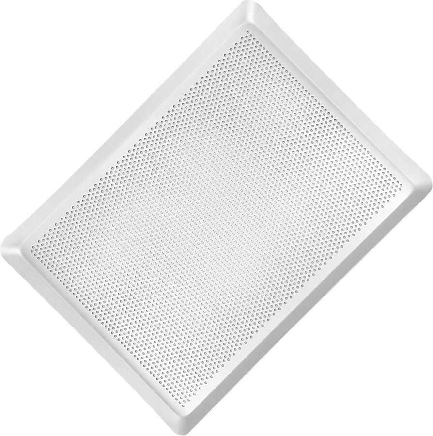 Bakplaat Bakvorm Rechthoekig Thuis Bakken Geanodiseerd Aluminium 40 x 30 cm Zilver