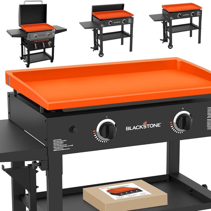 Bakplaat Cover Mat Grill Beschermer Buiten Koken Volledige Rand Bescherming 71 cm Oranje