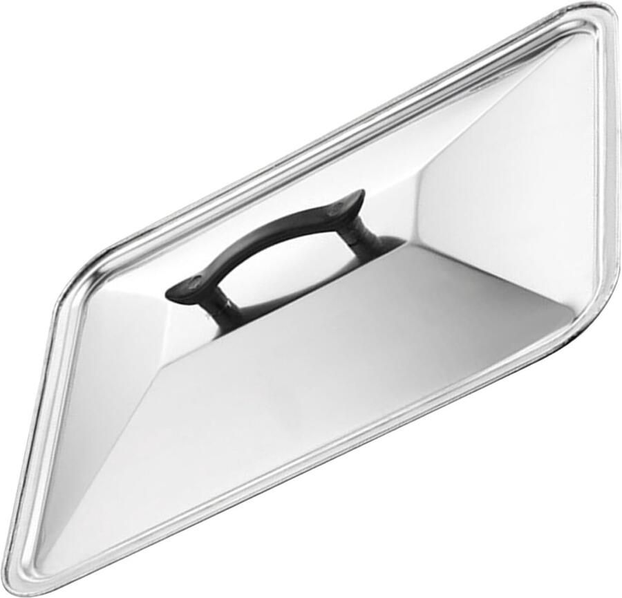 Bakplaat Deksel Smeltkap Grill Kaas Smelten Hittebestendige Randen 40x30 cm Zilver