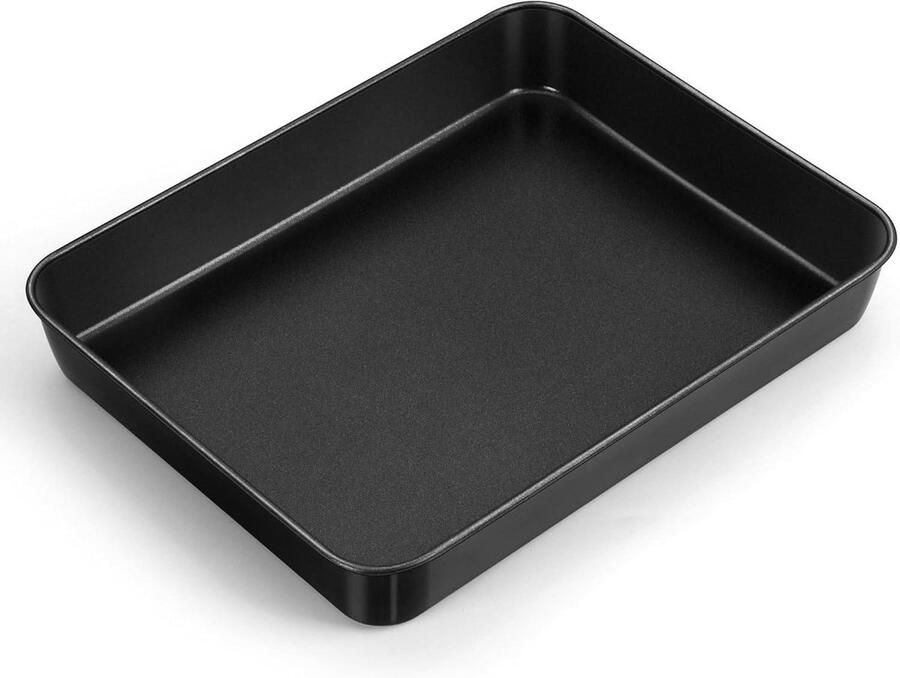 Bakplaat Diep Ovenschaal Cakevorm Bakken en Grillen Hoge Randen 31 x 22 x 5 cm Zilver