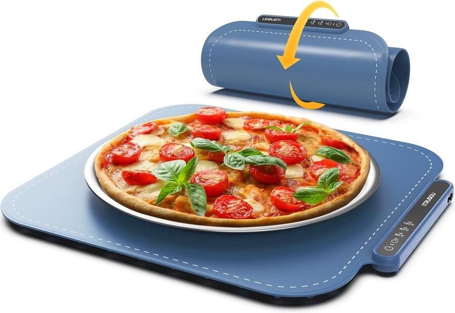 Bakplaat electrisch Bakplaat elektrisch Wit 44 cm Instelbare Temperatuur Voor Warme Gerechten