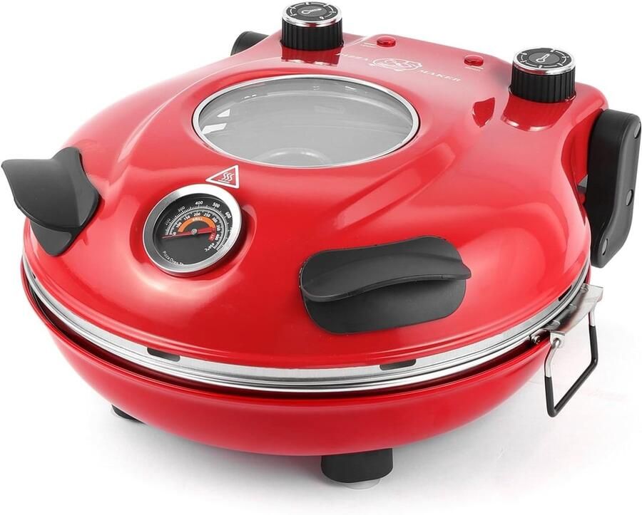 Bakplaat electrisch Rood 12 inch 1200 Watt Voor Pizza's