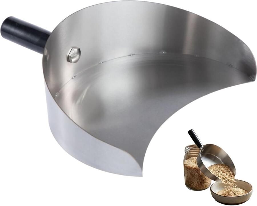 Bakplaat en barbecuespatel Vleesvanger spatel Buiten koken Geïntegreerde opvangbak 25 x 17 cm Zilver