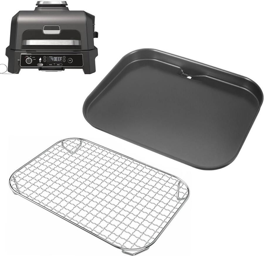 Bakplaat en Rookrek voor Buiten Grills Platte Roestvrijstalen Grillaccessoires