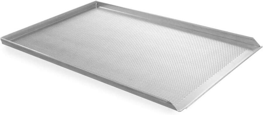 Bakplaat geperforeerd Oven bakvorm Bakken in oven Goede luchttoevoer 60x40 cm Zilver