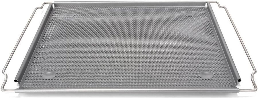 Bakplaat Geperforeerde plaat Bakken in oven Verstelbaar ontwerp 42 x 35 cm Zilver