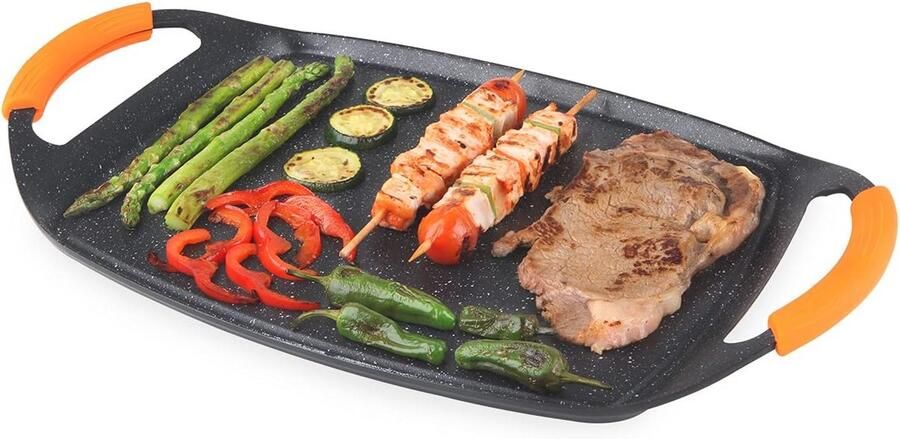 Bakplaat Grill van Gegoten Aluminium met Antiaanbaklaag en Vaatwasmachinebestendig