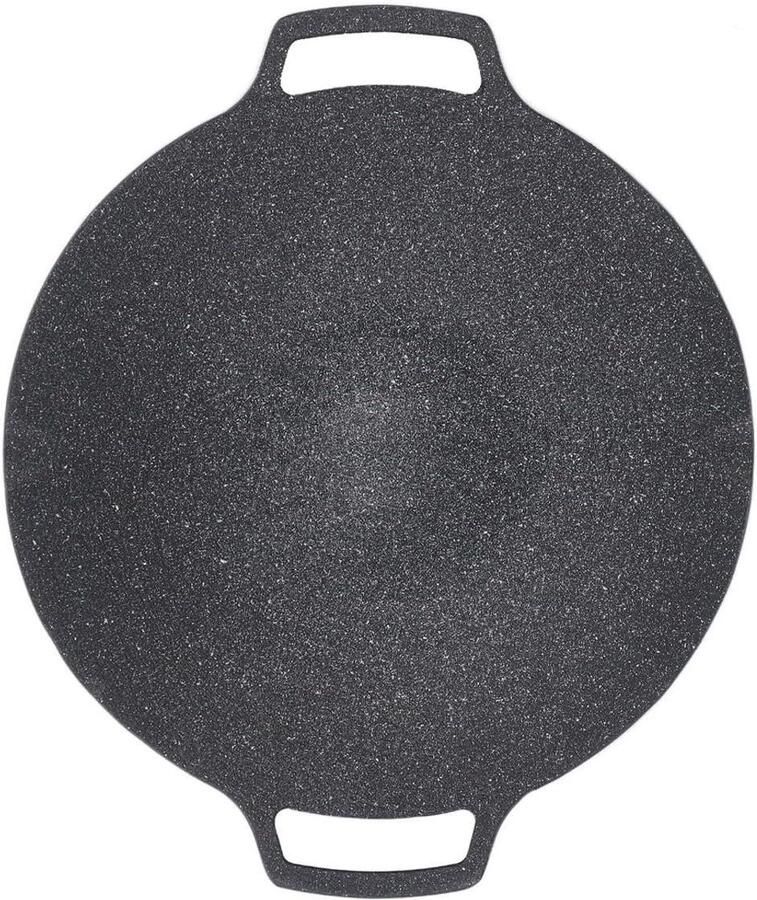 Bakplaat Grillpan Ronde Plaat Picknick Barbecue Antiaanbaklaag 33 cm Zwart