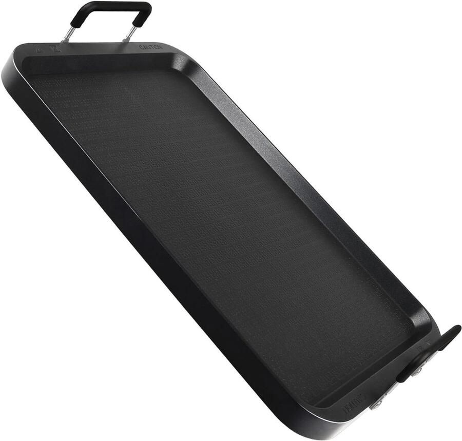 Bakplaat Grillplaat Dubbele Brander Grill Ontbijt Koken Anti-aanbaklaag 43 x 27 cm