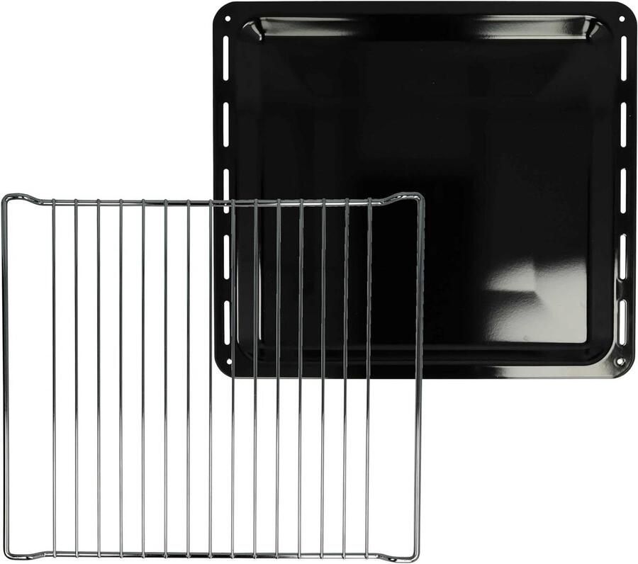 Bakplaat Grillrooster Set Oven Accessoires Keuken Gebruik Duurzaam Hittebestendig Metaal 42 cm Set Zwart Zilver