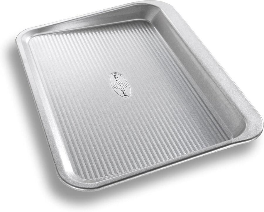Bakplaat Aluminium Koekjesplaat Bakken Thuis Golfoppervlak Ontwerp 31.75 x 19.69 cm Zilver - Foto 2