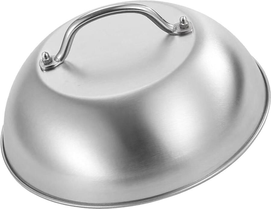 Bakplaat Koepel Smeltkap Kaas Gelijkmatig Grillen Versterkte Structuur 22.6 cm Zilver