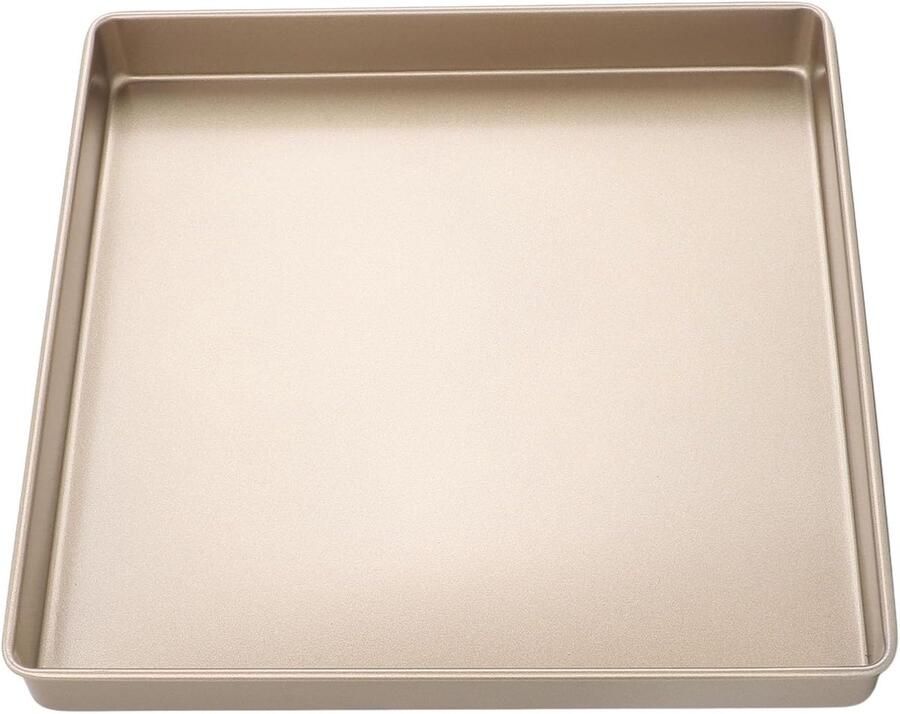Bakplaat Koolstofstaal Antiaanbak Vorm Lekkere Baksels Maken Gelijkmatige Warmteverdeling 28.5 x 28.5 cm Zwart