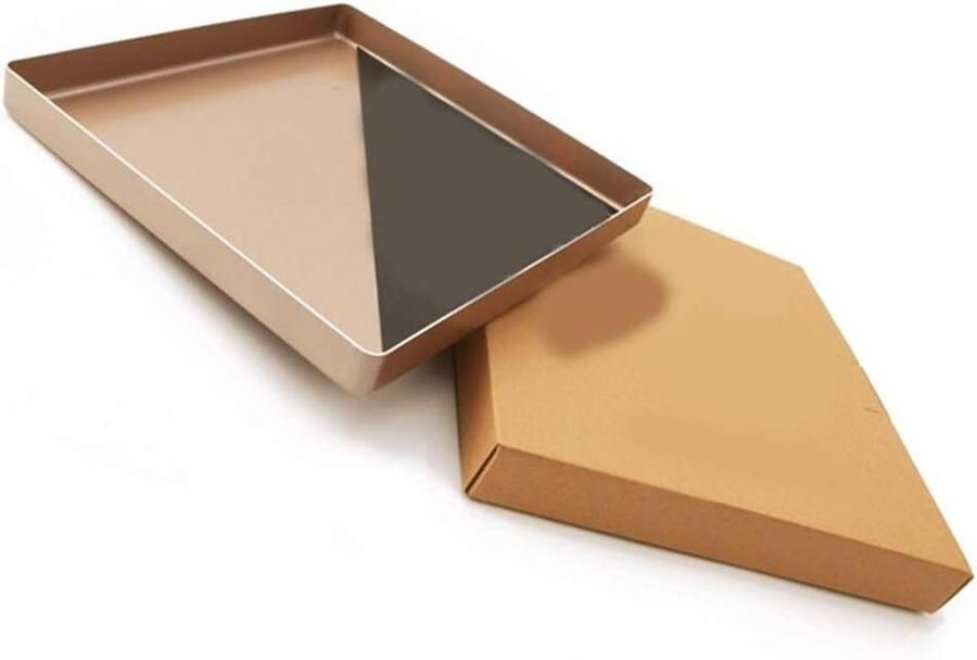 Bakplaat Koolstofstaal Ovenplaat Taartvorm Zelf Bakken Antiaanbaklaag 28.6 x 28.6 x 3.6 cm Grijs