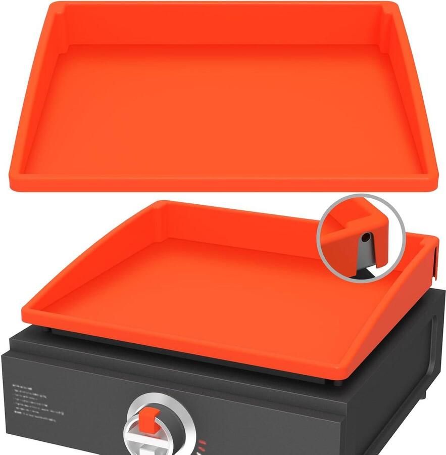 Bakplaat Mat Grill Buddy Mat Cover Bakplaat Beschermen Volledige Dekking Ontwerp 17 Inch Oranje