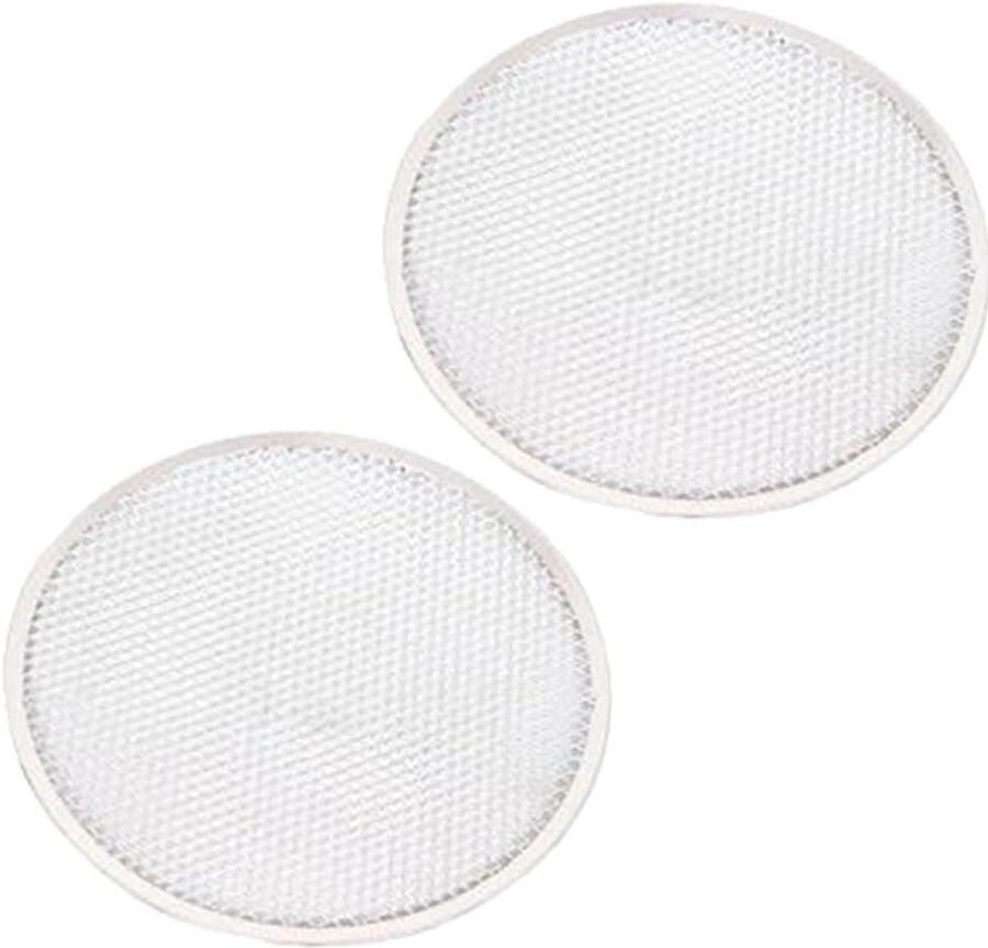 Bakplaat Mesh Set Oven Net BBQ Gelijkmatig Bakken Aluminiumlegering Constructie 33x33cm Zilver