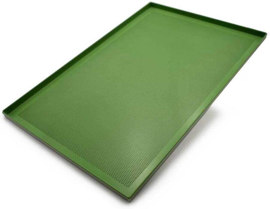 Bakplaat met gaten Bakvorm aluminium Professioneel bakken Optimale warmteuitwisseling 60 x 40 x 2 cm Groen