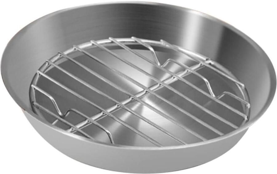 Bakplaat met rek Koelrek bakplaat Bakken en grillen Roestvrij staal 16.7 cm rond Zilver