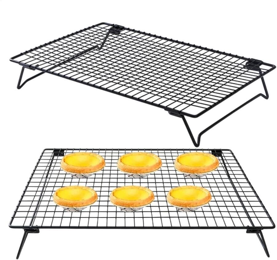 Bakplaat met rooster Koelrek set Bakken en braden Stapelbaar ontwerp 34 x 24 x 5.7 cm