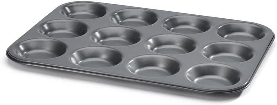 Bakplaat Muffin Cupcake Vorm Zelf Bakken 12 Stuks 344 x 26 cm Grijs