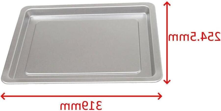 Bakplaat Oven Bakplaat Accessoire Bakken Thuis Vaatwasserbestendig 319x254.5 mm Zilver