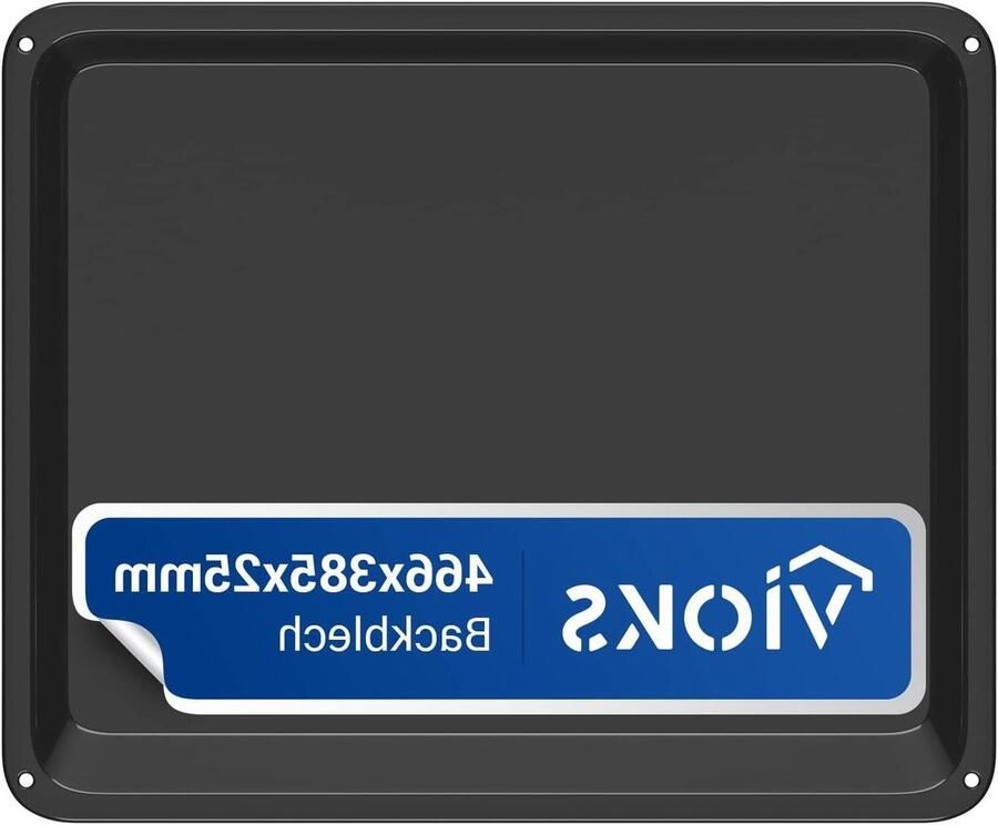 Bakplaat Oven Ovenplaat Diep Bakken en Braden Geëmailleerd Roestvrij Staal 466 x 385 x 25 mm