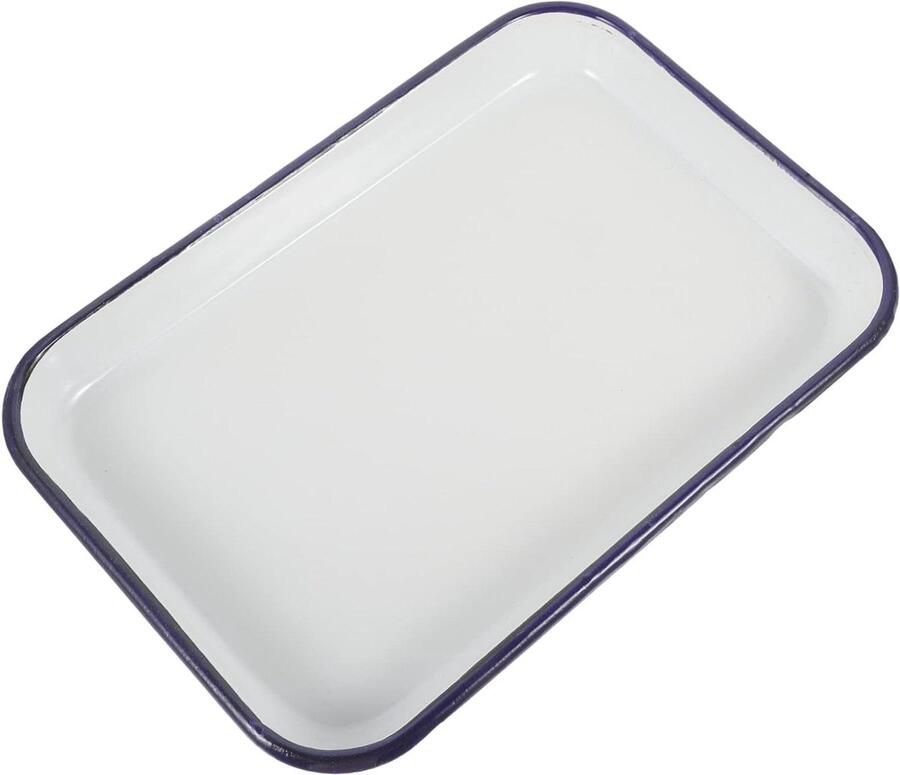 Bakplaat Oven Ovenschaal Braadslede Bakken en Braden Antiaanbaklaag 31 x 21 x 3 cm Wit