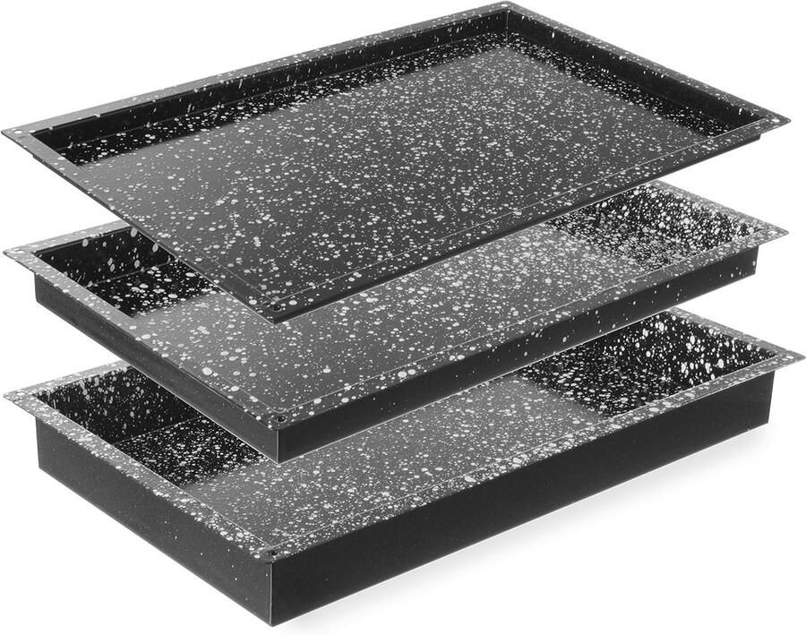 Bakplaat Oven Tray Bakken en Braden Anti-aanbaklaag GN 1 1 Zwart