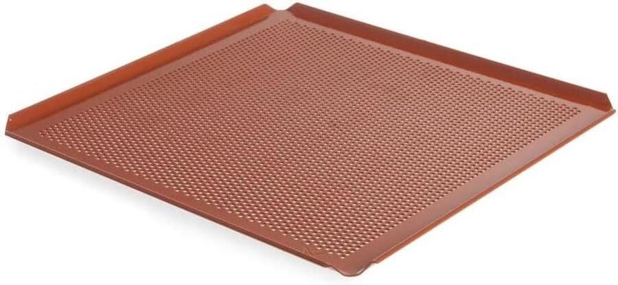 Bakplaat Ovenplaat Bakken in oven Geperforeerd anti-aanbak 35x32 cm Zwart
