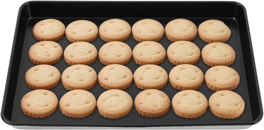 Bakplaat Ovenplaat Cakes Bakken Antiaanbaklaag 60x40 cm Zwart