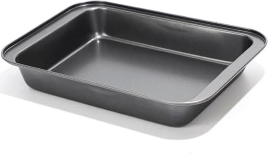 Bakplaat Ovenschaal Vetpan Bakken en braden Antiaanbaklaag 34 x 24 x 6 cm Zwart Grijs